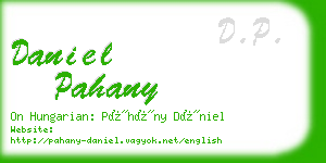 daniel pahany business card